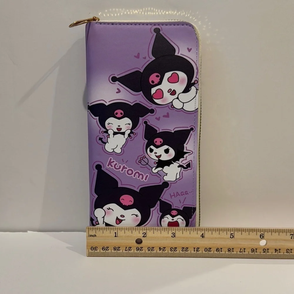 Kuromi Purple Zipper Wallet NWT
